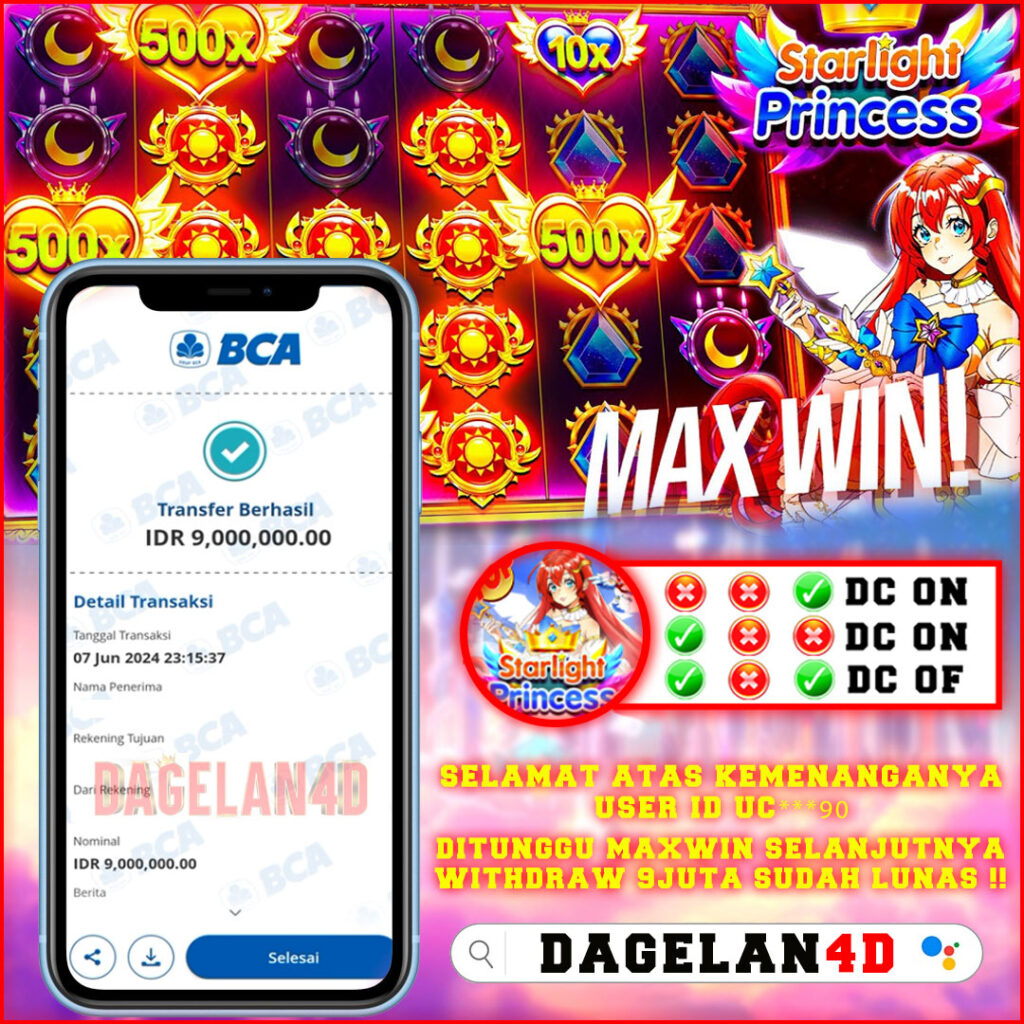 Jackpot Starlight Princes 9Juta Dapat Perkalian Besar