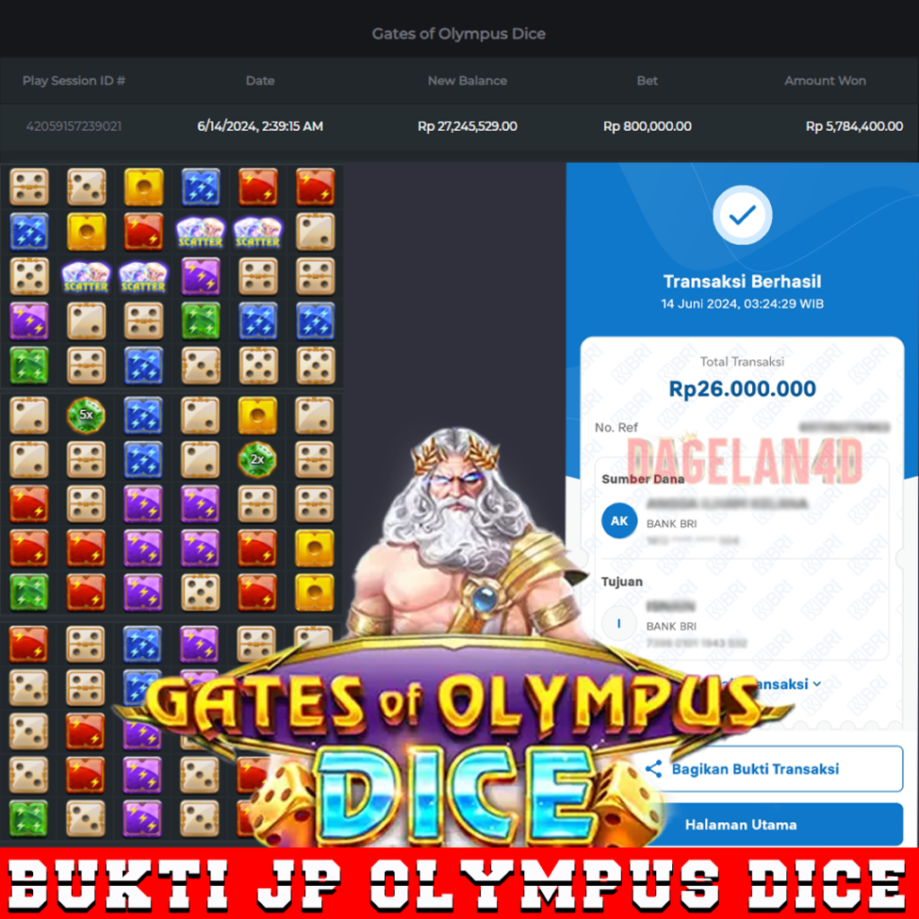 Tanpa Pola di Gates Of Olympus Dice Menang Besar