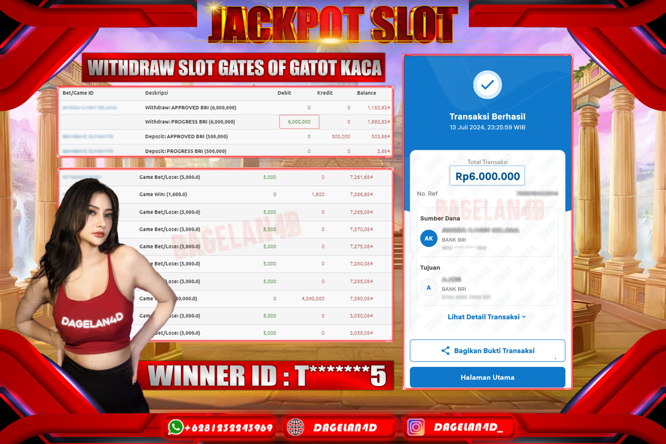 DAGELAN4D JACKPOT SLOT GATES OF GATOT KACA 1000