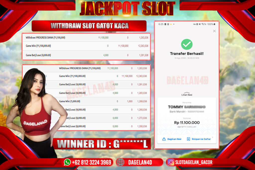 DAGELAN4D Bukti Kemenangan Slot Gacor Gatot Kaca