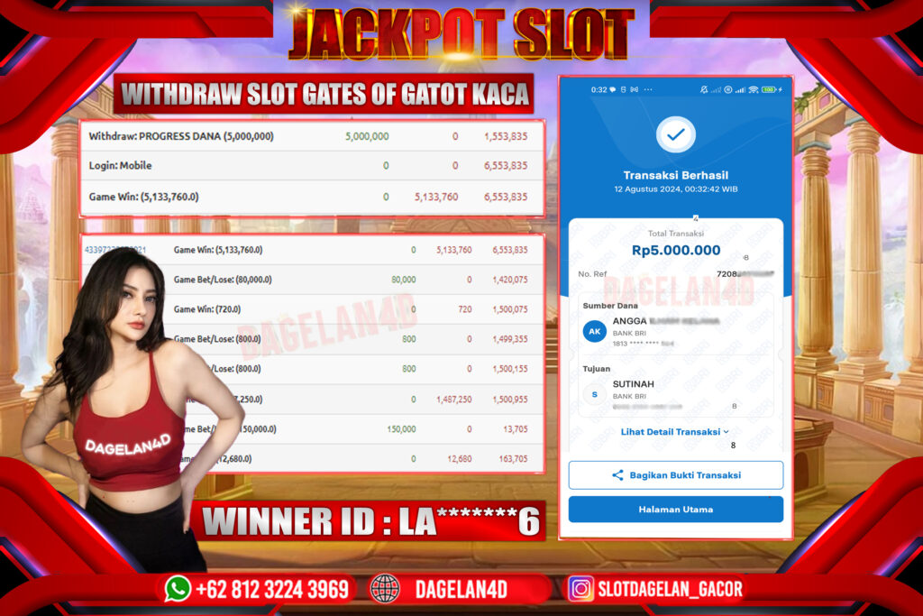 DAGELAN4D Bukti Kemenangan Slot Bonanza 1000