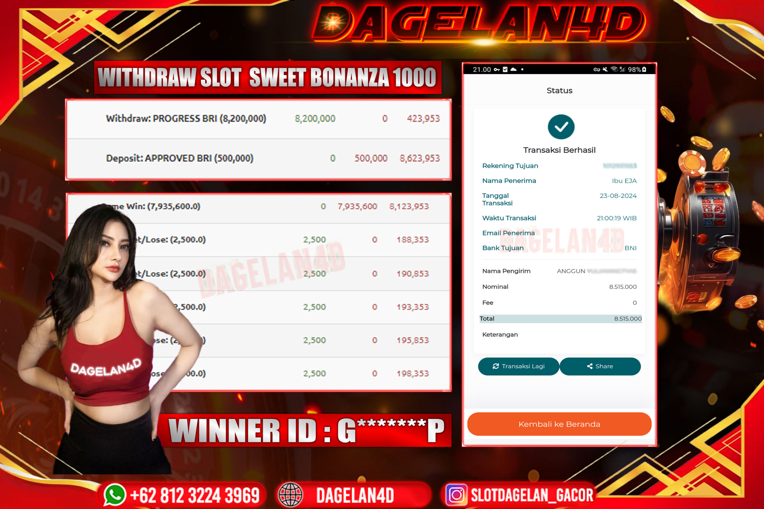 BUKTI JACKPOT SLOT DAGELAN4D