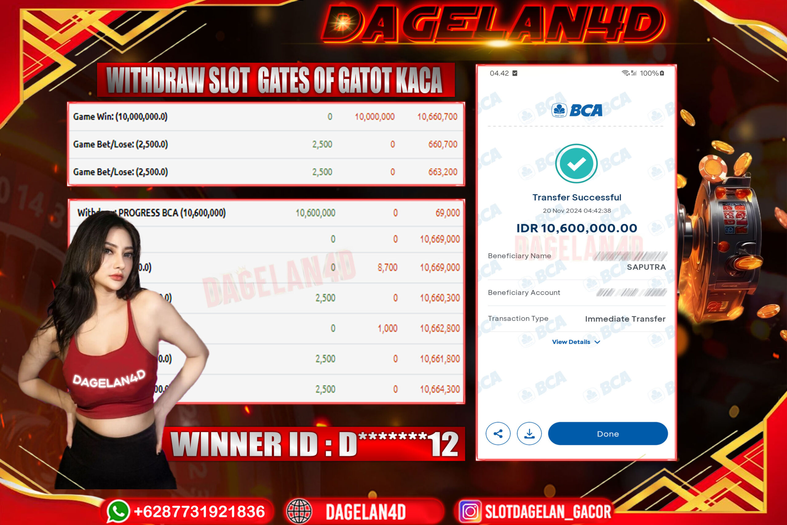 BUKTI JACKPOT SLOT DAGELAN4D