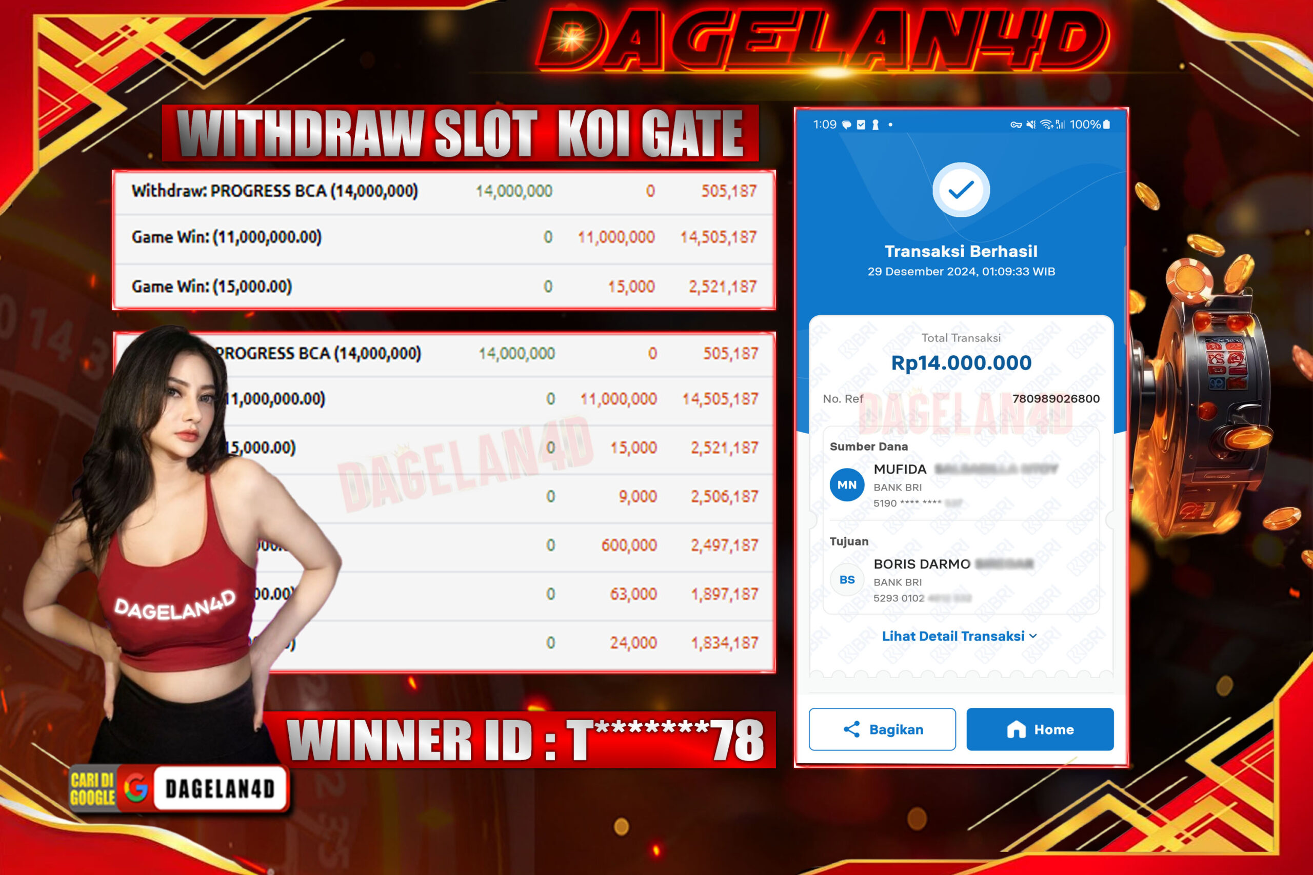 BUKTI JACKPOT SLOT DAGELAN4D